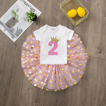 Tenue d'anniversaire 1 an pour bébé fille 