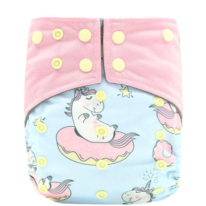 Couche lavable en tissu à poche au charbon de bambou pour bébé