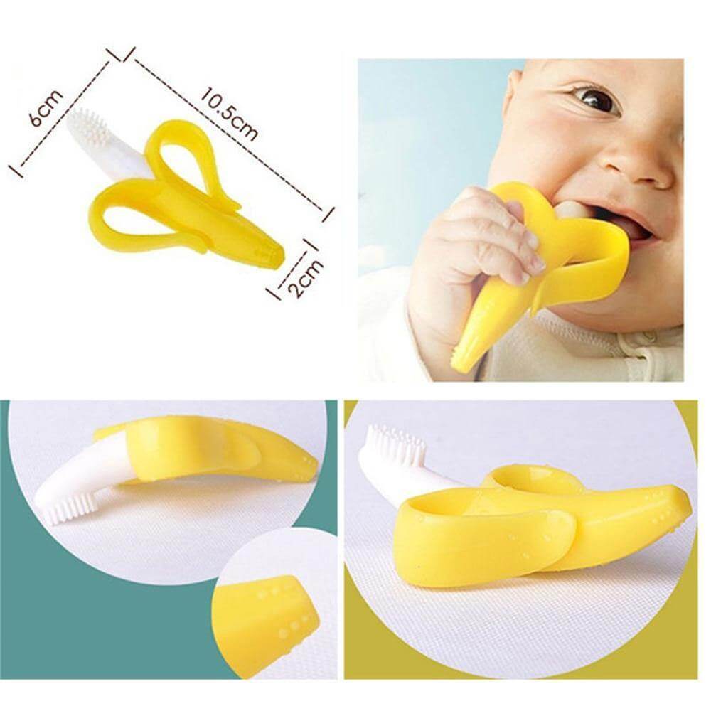 Adorable brosse à dents banane pour bébé 