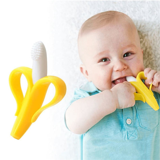 Adorable brosse à dents banane pour bébé 