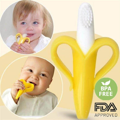 Adorable brosse à dents banane pour bébé 