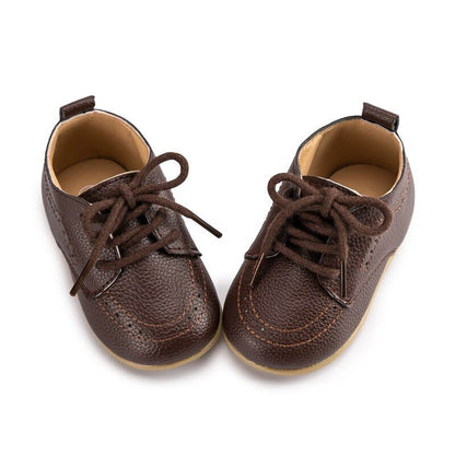 Chaussures montantes en cuir pour bébé