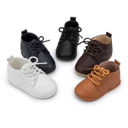 Chaussures montantes en cuir pour bébé