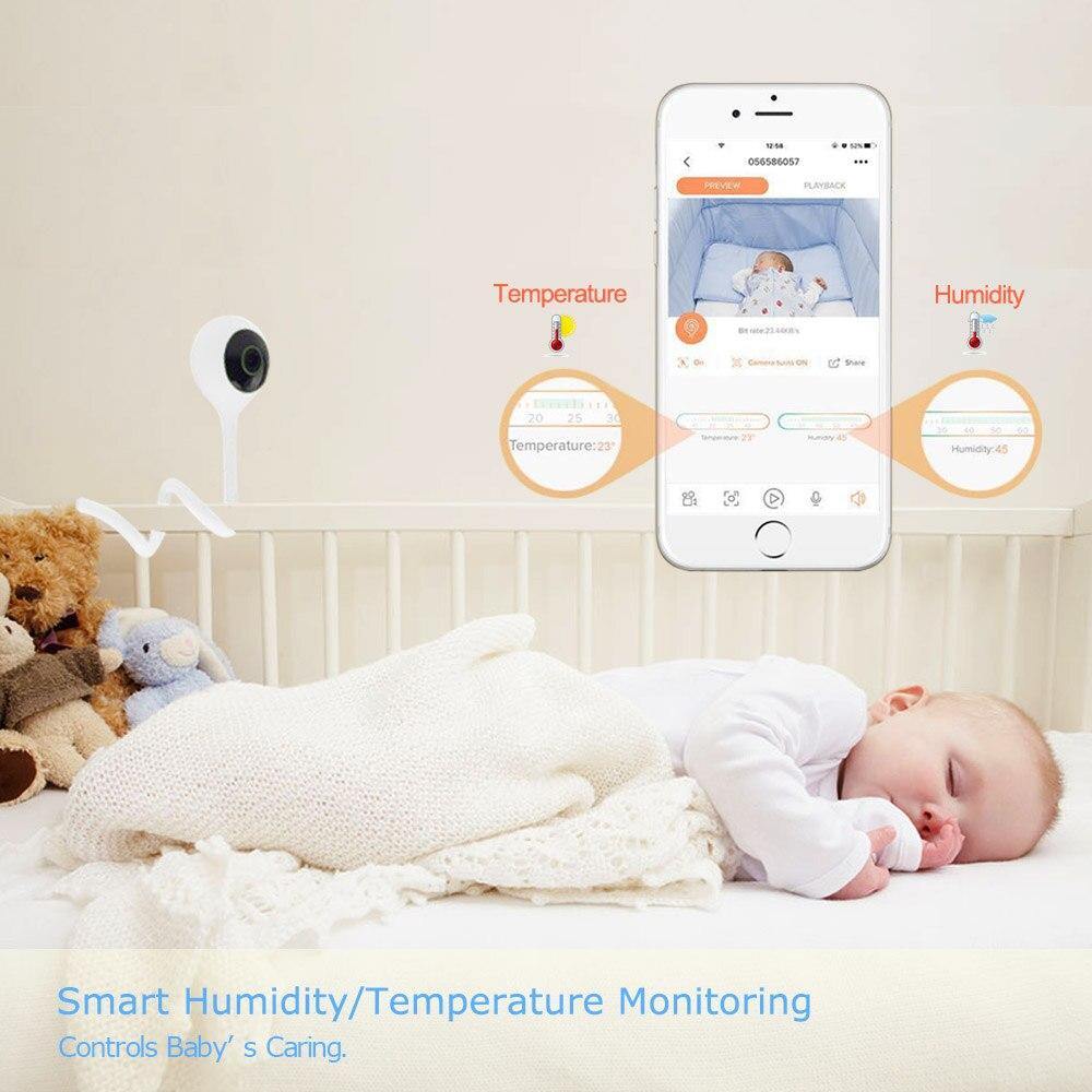 La caméra multifonctionnelle de moniteur de sécurité pour bébé détecte la température et l'humidité