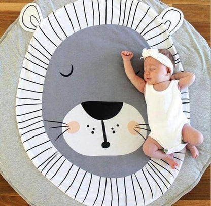 Tapis rond doux en forme d'animal de jeu pour bébé