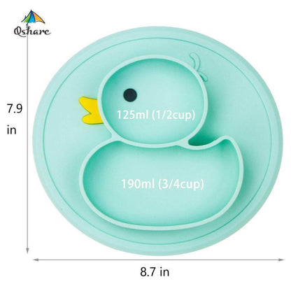 Assiette Canard en Silicone pour Bébé