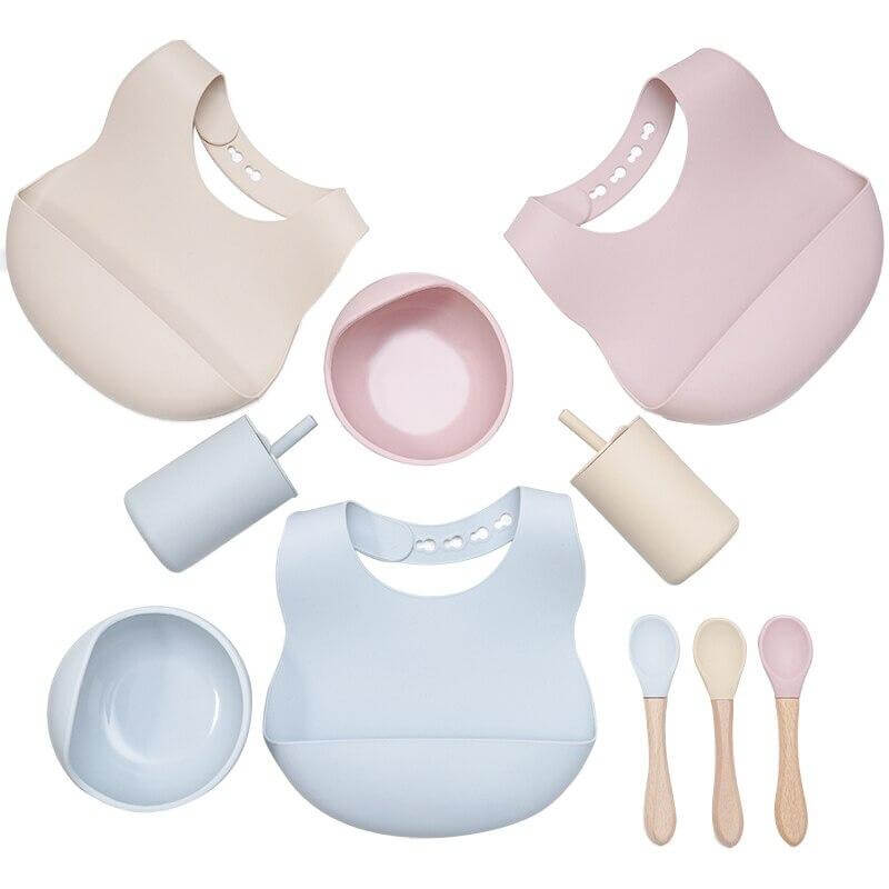 Ensemble d'alimentation en silicone pour bébé