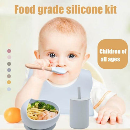 Ensemble d'alimentation en silicone pour bébé