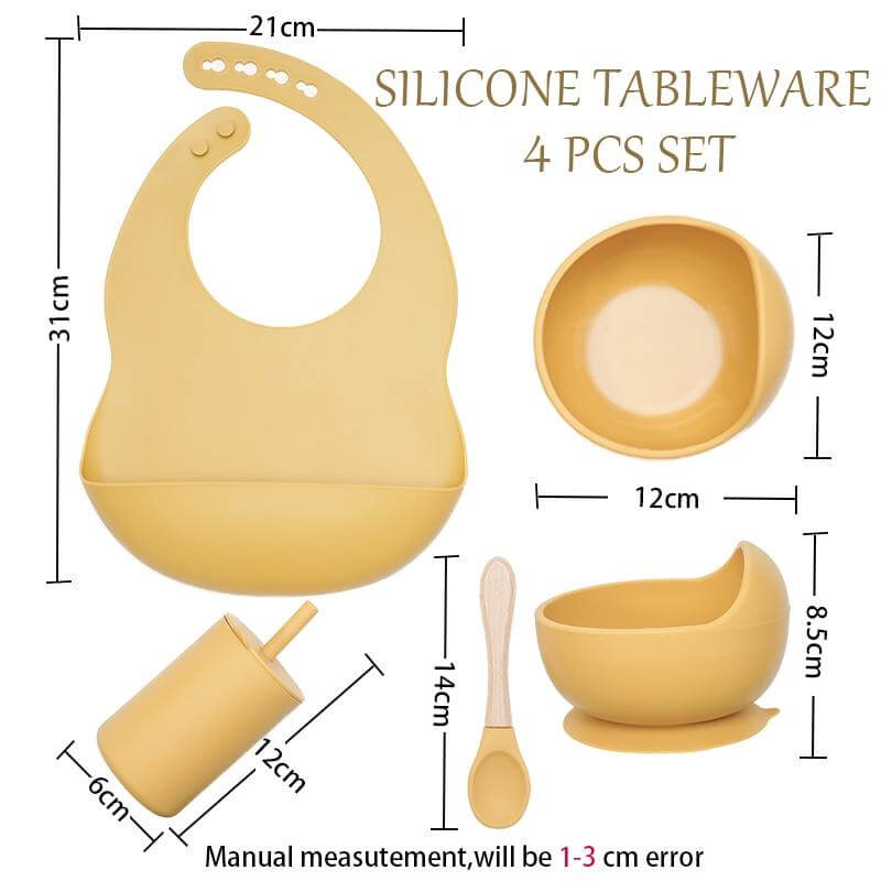 Ensemble d'alimentation en silicone pour bébé