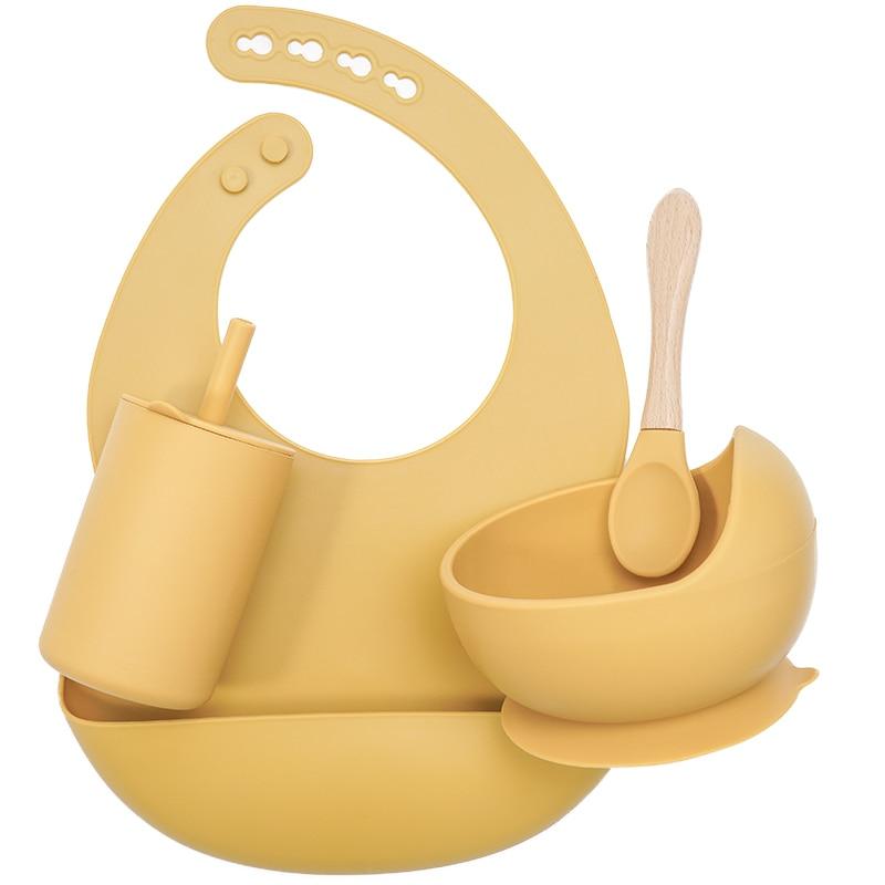 Ensemble d'alimentation en silicone pour bébé