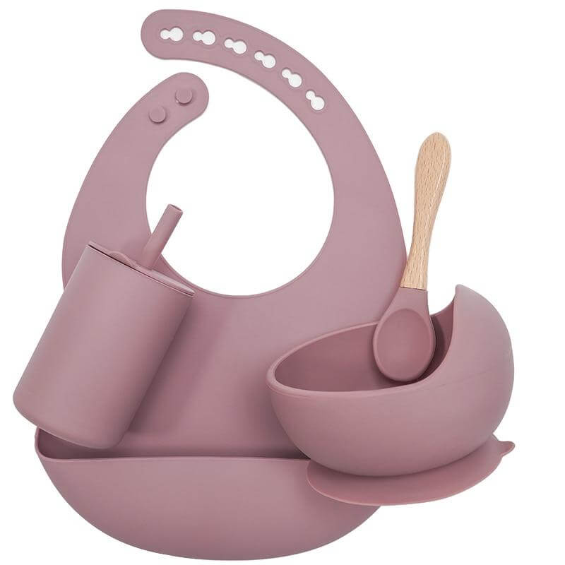 Ensemble d'alimentation en silicone pour bébé