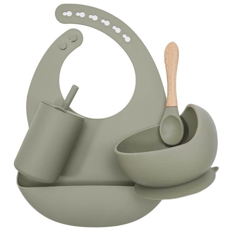 Ensemble d'alimentation en silicone pour bébé