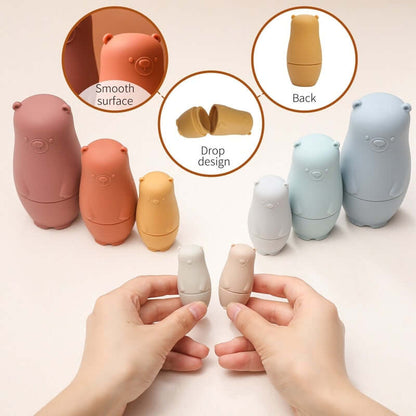 Jouets de poupées gigognes russes en silicone pour bébé 