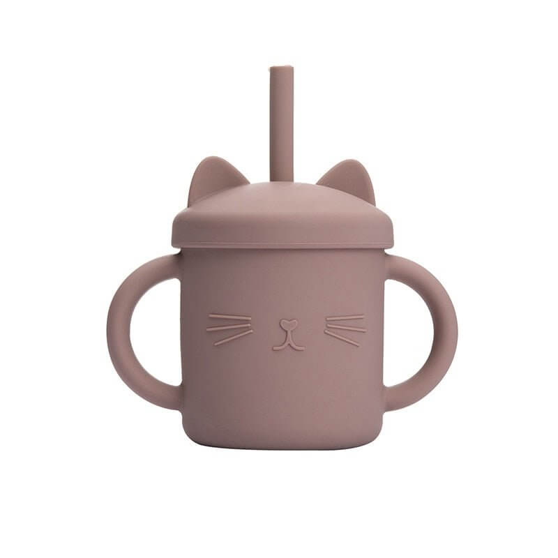 Tasse de paille en silicone pour bébé 