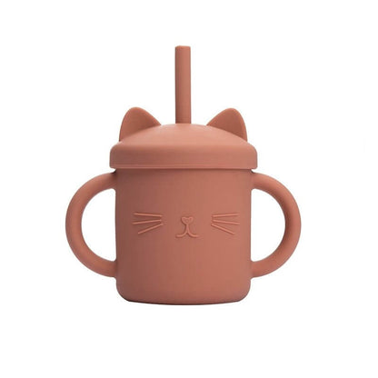 Tasse de paille en silicone pour bébé 