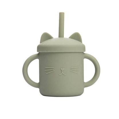 Tasse de paille en silicone pour bébé 