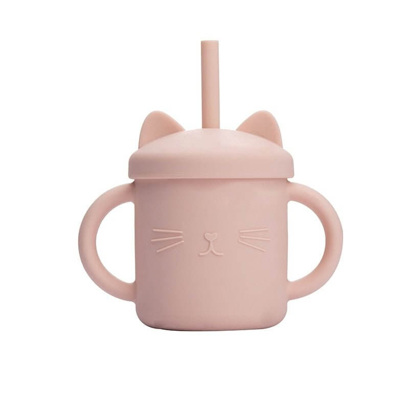 Tasse de paille en silicone pour bébé 