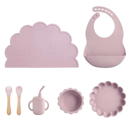 Ensemble d'alimentation en silicone pour bébé 