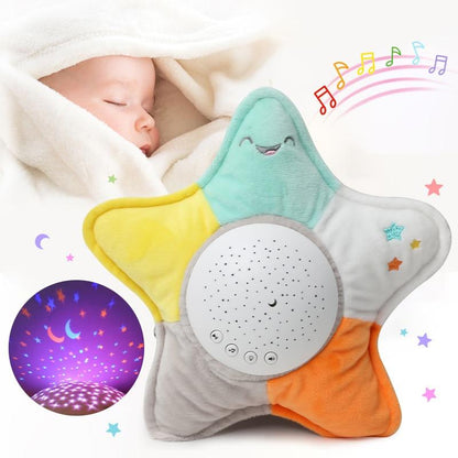 Peluche bébé avec musique et projecteur lumineux