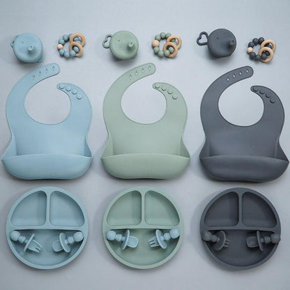 Ensemble d'alimentation pour bébé en silicone de luxe