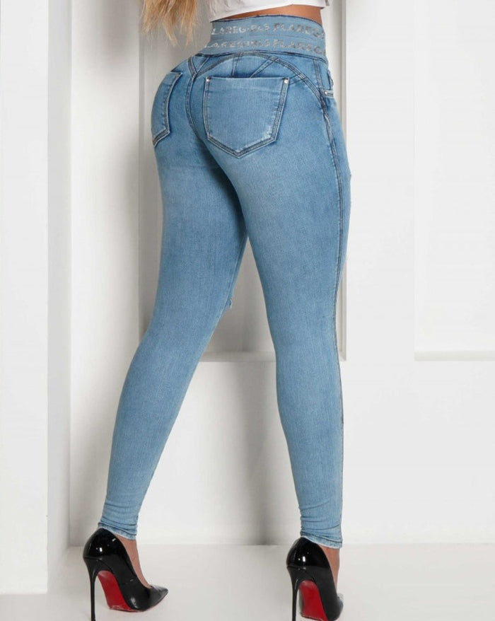 Jean skinny déchiré taille haute SculptFit™