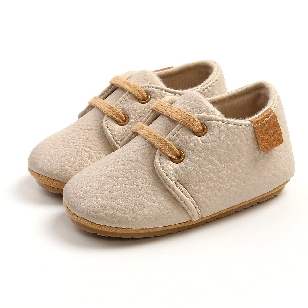 Chaussures en cuir rétro multicolores pour bébé