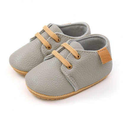 Chaussures en cuir rétro multicolores pour bébé