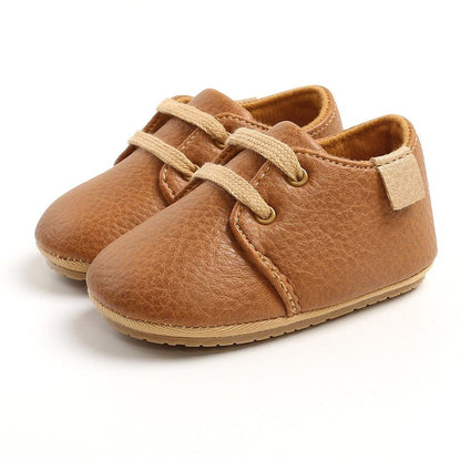 Chaussures en cuir rétro multicolores pour bébé