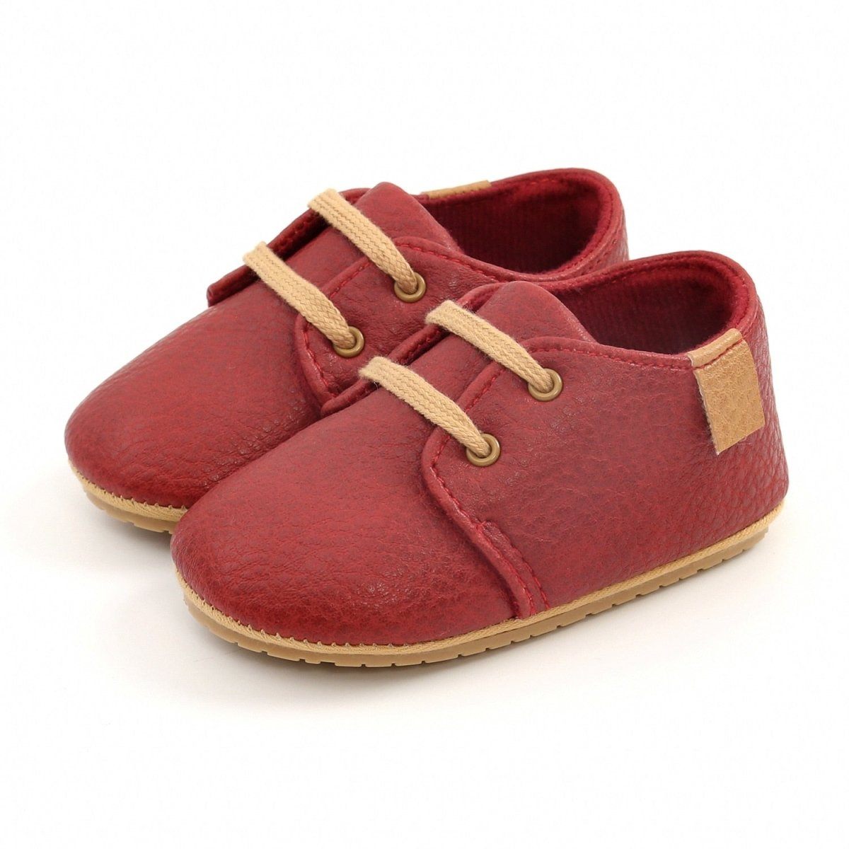 Chaussures en cuir rétro multicolores pour bébé