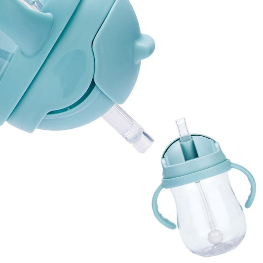 Bouteille d'eau pour bébé en silicone à double poignée étanche