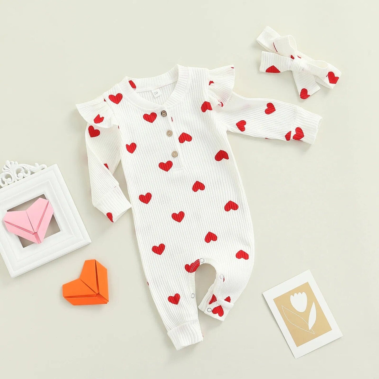 Combinaison bébé Saint Valentin