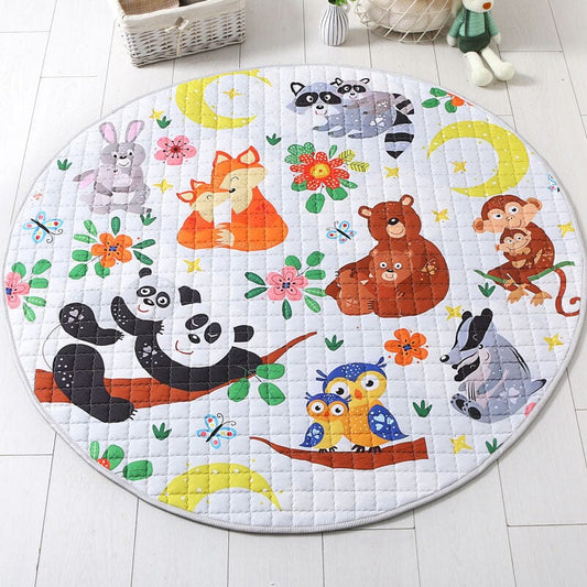 Tapis de jeu rond maman et bébé