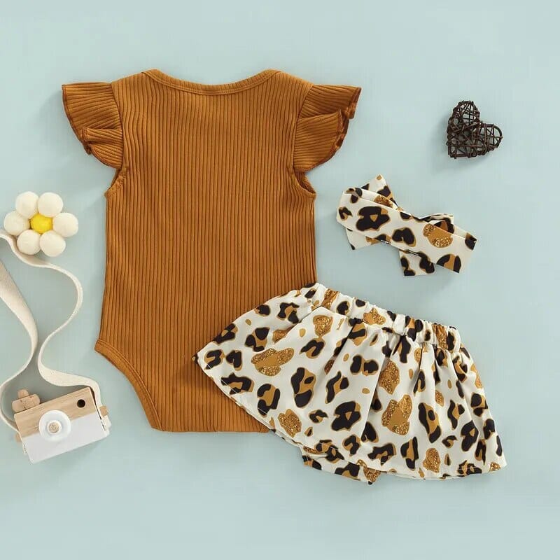 Tenue à imprimé animal pour bébé fille 