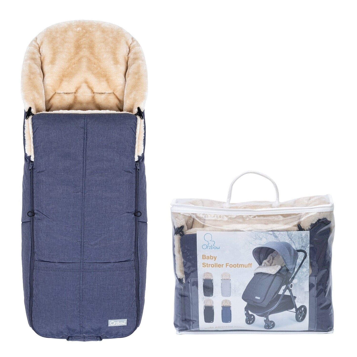 Sac de couchage de luxe pour poussette de bébé 