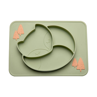 Assiette à manger en silicone pour bébé