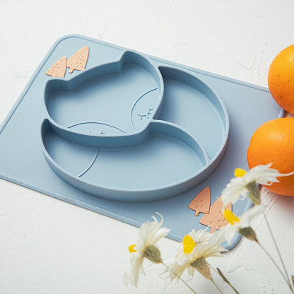 Assiette à manger en silicone pour bébé