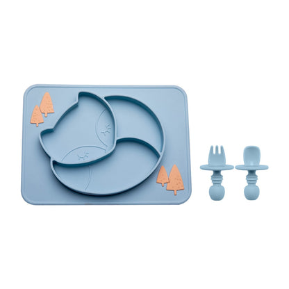 Assiette à manger en silicone pour bébé