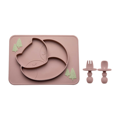 Assiette à manger en silicone pour bébé