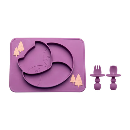 Assiette à manger en silicone pour bébé