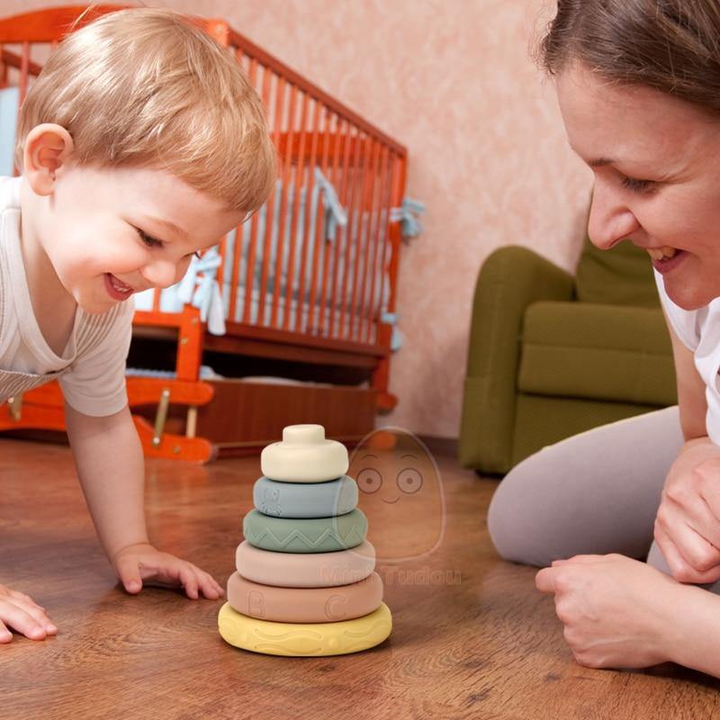 Jouet de développement doux en silicone pour bébé