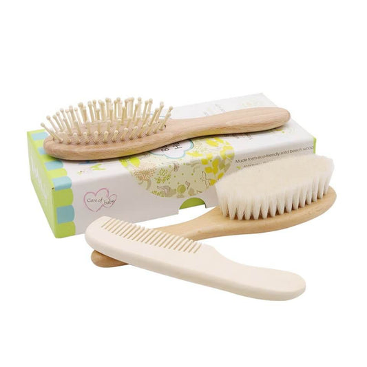 Ensemble de brosses à cheveux en laine douce pour bébé