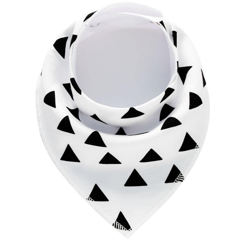 Bavoirs bébé en coton avec écharpe triangulaire